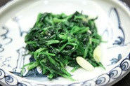 7)小郡産 豆苗のにんにく炒め