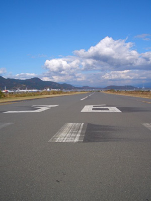 公園内には滑走路